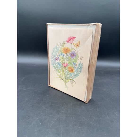 Vintage floral boxed note cards - 10 notes sealed - unopened/ unused - Picture 6 of 7